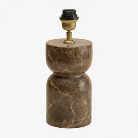 [*]base Para Lâmpada De Mesa Diniz ↑25 Cm & Mármore Marrom Emperador - Sklum