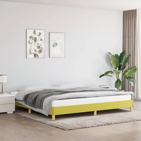 Estrutura de cama sem colchão 200x200 cm tecido verde
