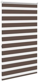 Estore de rolo 100 x 175 cm, linhas de zebra / Café