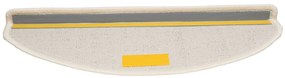 Tapetes de escada 15 pcs 65x21x4 cm branco