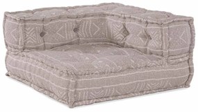 vidaXL Puff Modular Marrom Claro 70x70x54 em Tecido