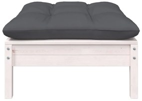 5 pcs conjunto lounge de jardim c/ almofadões pinho maciço