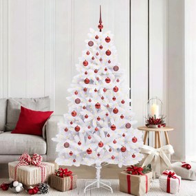 vidaXL Árvore de Natal Articulada Artificial Branco 180 cm PVC e Aço