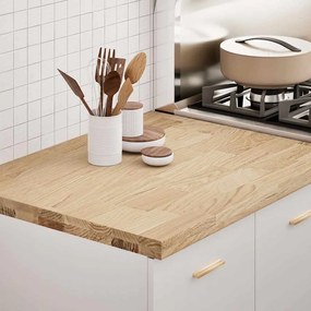 VidaXL Bancada de cozinha retangular 80x63,5x4 cm carvalho maciça