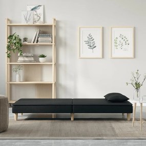 Sofá-cama tecido preto