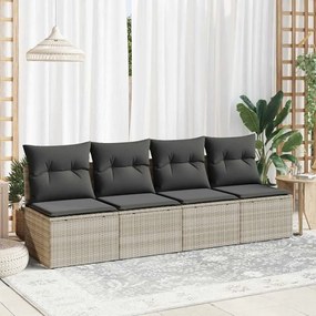 2 pcs conjunto sofás de jardim c/ almofadões acácia e vime PE
