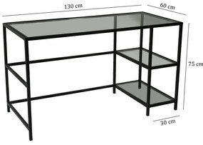 Secretária Master – Preto – 130x75x60 cm