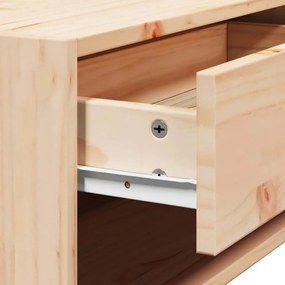 Mesa de Cabeceira Montada na Parede com gaveta 2 pcs Castanho