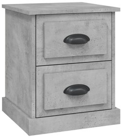 Mesa de cabeceira 39x39x47,5 cm derivados madeira cinza cimento