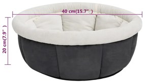 Cama para cães 40x40x20 cm cinzento
