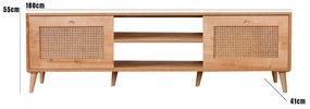 ****  
Móvel de TV Hazeran – Carvalho – 180 cm x 55 cm x 41 cm

**