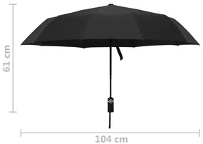 Guarda-chuva dobrável automático 104 cm preto