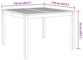 3 pcs conjunto de jantar para jardim madeira de acácia maciça