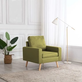 vidaXL Poltrona em tecido verde