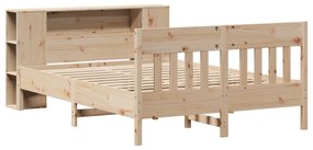 Cama com estante sem colchão 160x200 cm pinho maciço