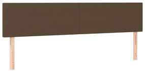 Cama boxspring com colchão 120x190 cm tecido castanho-escuro