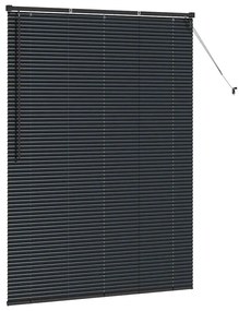 Persiana de Janela com cortinas Outros Manual Preto 80 x 130 cm Alumín