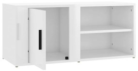 Móveis TV 2pcs 80x31,5x36 cm derivados madeira branco brilhante