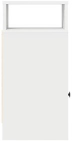 Mesas de cabeceira 2 pcs com gaveta 25x31x66 cm branco