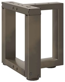 Pés para mesa de centro em forma de T, 2 peças, preto, 30x25x(30-31) c