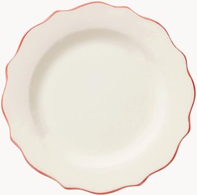 Prato de pequeno-almoço pintado à mão Scalloped