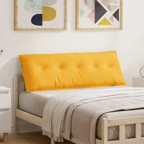 vidaXL Travesseiro para Costas Amarelo Claro 140 x 50 cm