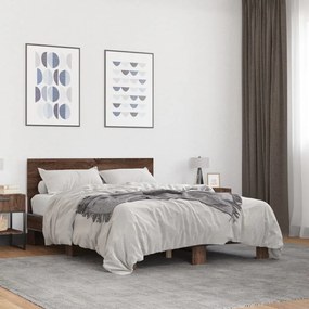 vidaXL Estrutura de cama 120x190cm derivados madeira/metal