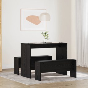 vidaXL Conjunto de sala de jantar 2 pcs Carvalho Preto 97 x 47 x 75 cm