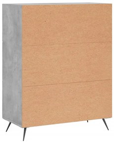 Cómoda 69,5x34x90 cm derivados de madeira cinzento cimento