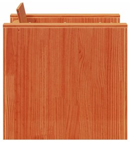 2 pcs conjunto lounge de jardim pinho maciço castanho-mel