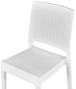 Conjunto de jardim com mesa e 6 cadeiras brancas FOSSANO Beliani