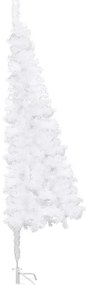 Árvore de Natal artificial de canto 240 cm PVC branco