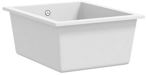 Lava-louça cozinha c/ orifício extravasamento granito branco