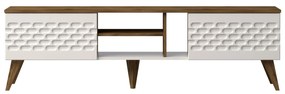 Móvel TV Egg – Branco Nogueira – 180 cm x 53 cm x 35 cm