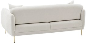 Sofá-Cama 3 Lugares Simena – Creme Dourado – 210 cm x 80 cm x 95 cm