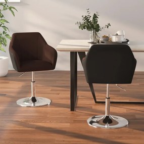 vidaXL Cadeiras de jantar 2 pcs couro artificial castanho