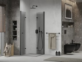 Mexen Lima Duo cabine de duche dobrável 80 x 80 cm, transparente, preta - 856-080-080-70-00-02