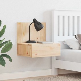vidaXL Mesa de Cabeceira Montada na Parede com gaveta 2 pcs Castanho