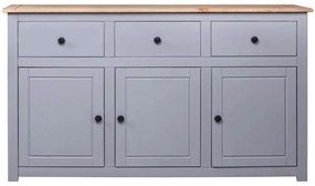 Aparador 135x40x80 cm pinho maciço panama cinzento