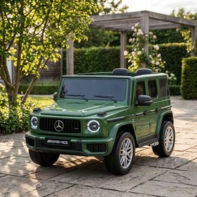 Carro elétrico para Crianças 3 a 7 anos*, 12V 4x4 Mercedes G63 AMG Rodas Espuma EVA, Controle remoto Verde