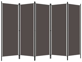 Divisória de quarto com 5 painéis 250x180 cm antracite