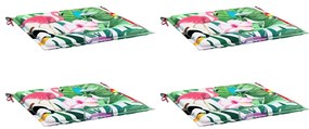 Almofadões p/ cadeira 4pcs 40x40x4 cm tecido multicor