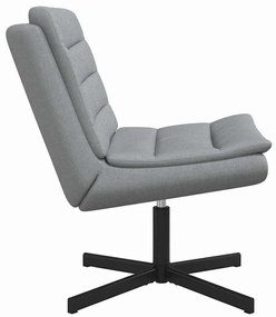Cadeira Giratória Cinza Claro Tecido Padrão Ergonómica