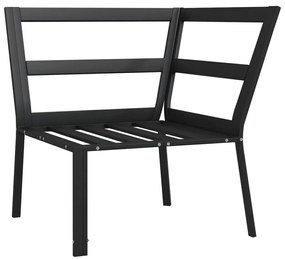 Cadeira de jardim com almofadões cor areia 76x76x79 cm aço