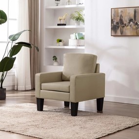 vidaXL Poltrona em couro artificial cappuccino