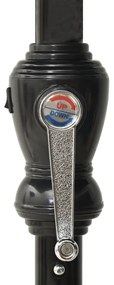 Guarda-sol de jardim c/ luzes LED/poste de aço 2x3 m azul ciano