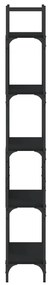 Estante 5 prateleiras 60,5x24x166,5 cm derivados madeira preto