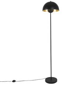 Candeeiro de pé industrial preto com dourado 160 cm - Magnax Industrial