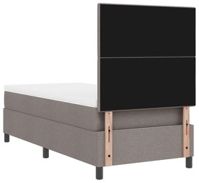 Cama Box Spring com Colchão Taupe Solteiro Tecido