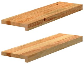 Soleiras da janela 2 pcs 70x20x2 cm carvalho castanho-claro